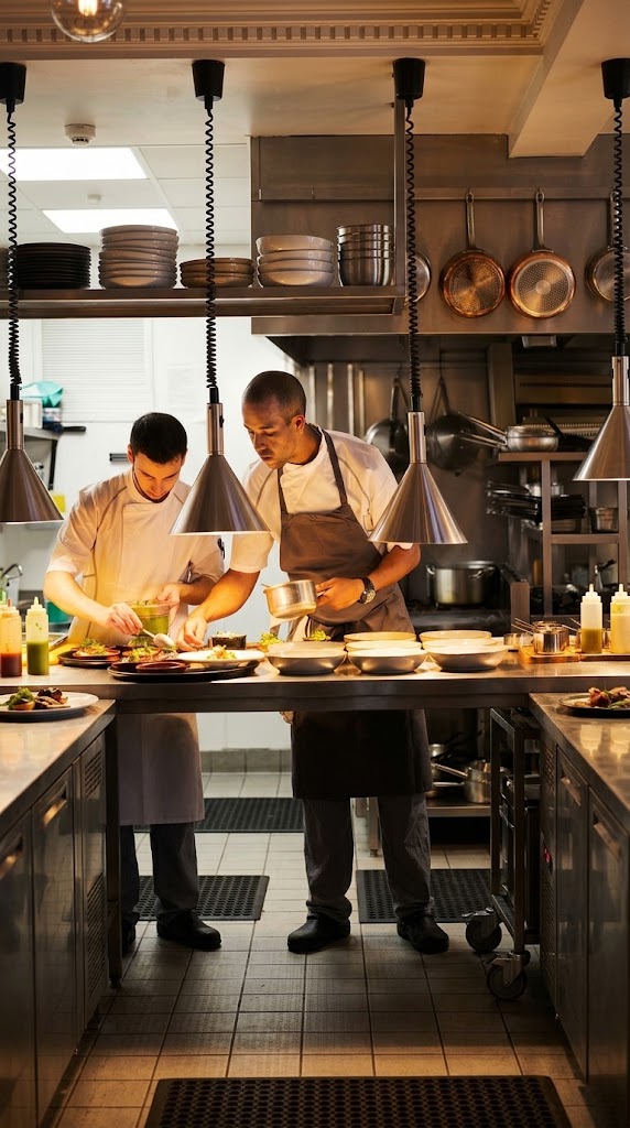 Alessandro and Fortunato in the kitchen